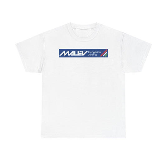 Malev Hungarian Airlines Vintage European Flag Carrier Aviation T-shirt