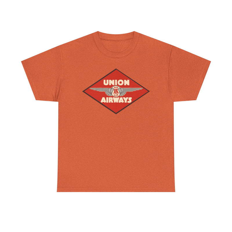 Load image into Gallery viewer, Union Airways NZ Red Diamond Winged Logo New Zealand Aviation T-shirt