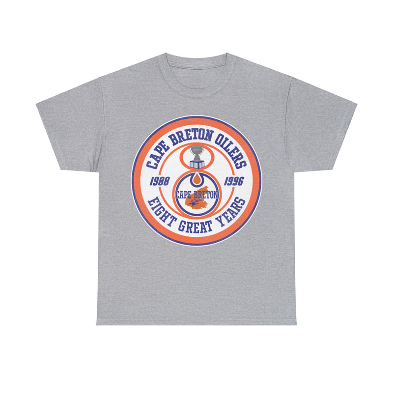 Load image into Gallery viewer, Cape Breton Oilers 8 Great Years Hockey Team Logo T-shirt