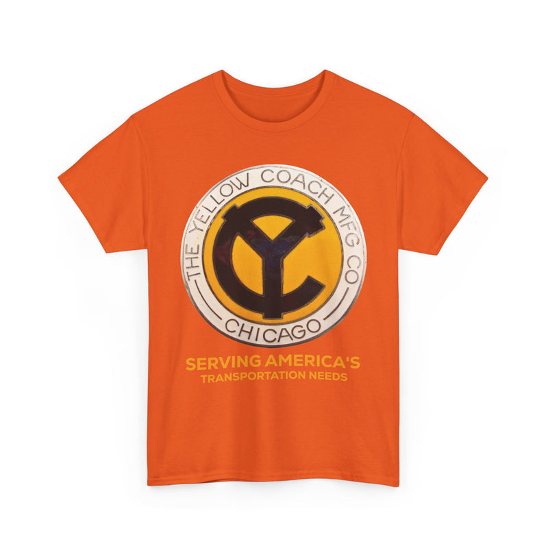 Load image into Gallery viewer, The Yellow Coach Mfg Co Chicago Serving America's Transportation Needs Vintage Logo T-shirt