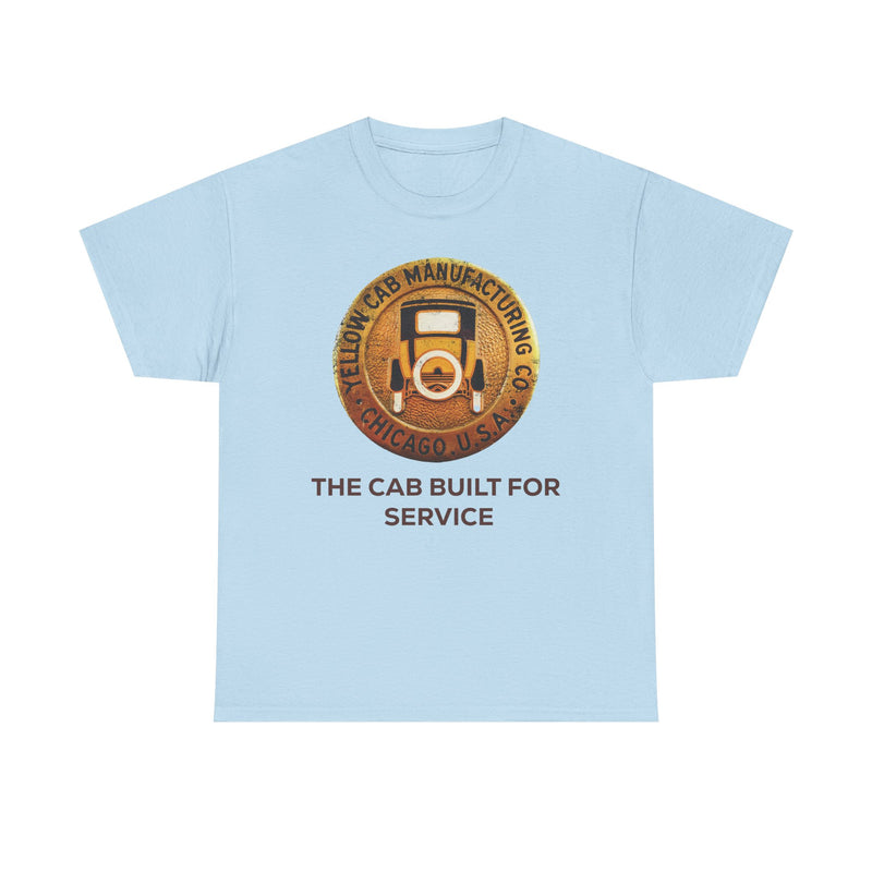 Load image into Gallery viewer, Yellow Cab Manufacturing Company The Cab Built For Service Chicago Illinois T-shirt