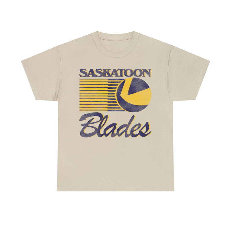 Load image into Gallery viewer, Saskatoon Blades Hockey Team Nostalgic Logo T-shirt