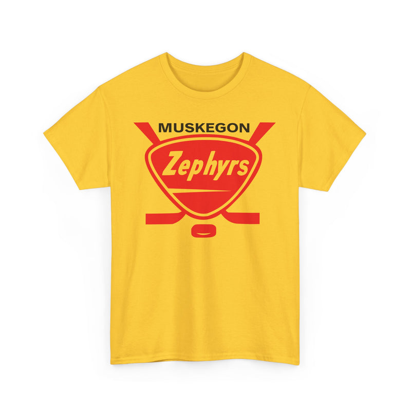 Load image into Gallery viewer, Muskegon Zephyrs International Hockey League 1960-1965 Michigan T-shirt