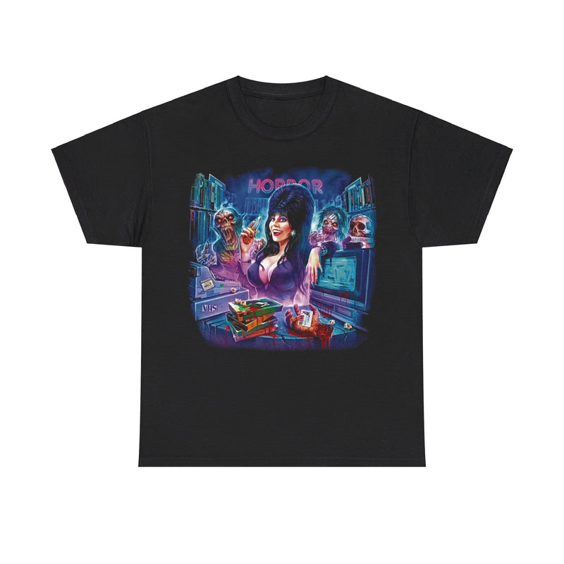 Load image into Gallery viewer, Elvira Mistress of the Dark Horror Movie T-shirt