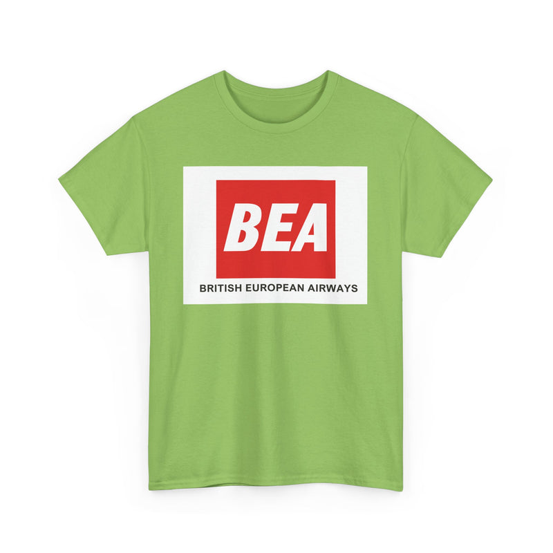 Load image into Gallery viewer, BEA British European Airways Red Square Vintage Travel Collectible T-shirt