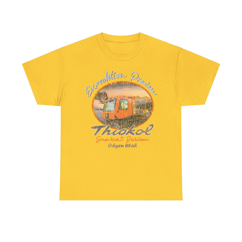 Load image into Gallery viewer, Thiokol Snowcat Division 1929 Ogden Utah Expedition Proven Snowmobile T-shirt