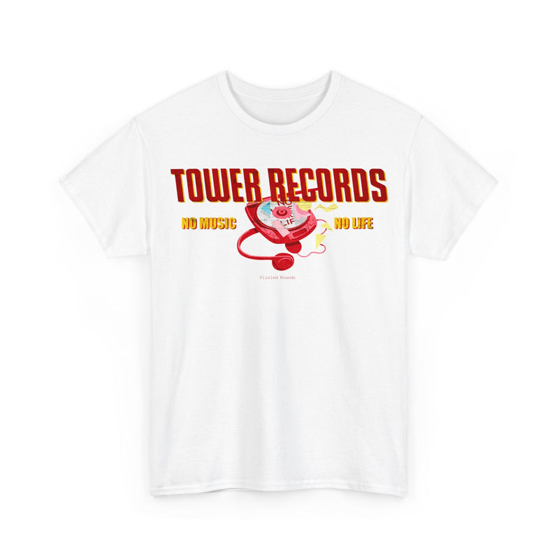Load image into Gallery viewer, Tower Records No Music No Life Nostalgic Tribute T-Shirt
