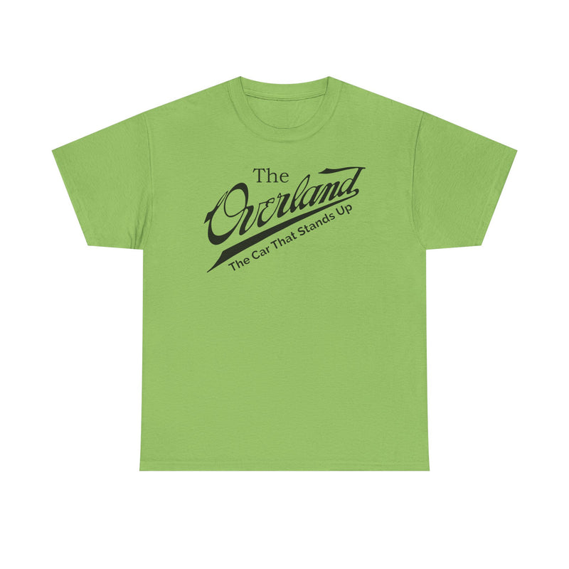 Load image into Gallery viewer, Overland The Car That Stands Up Classic Script Logo T-shirt