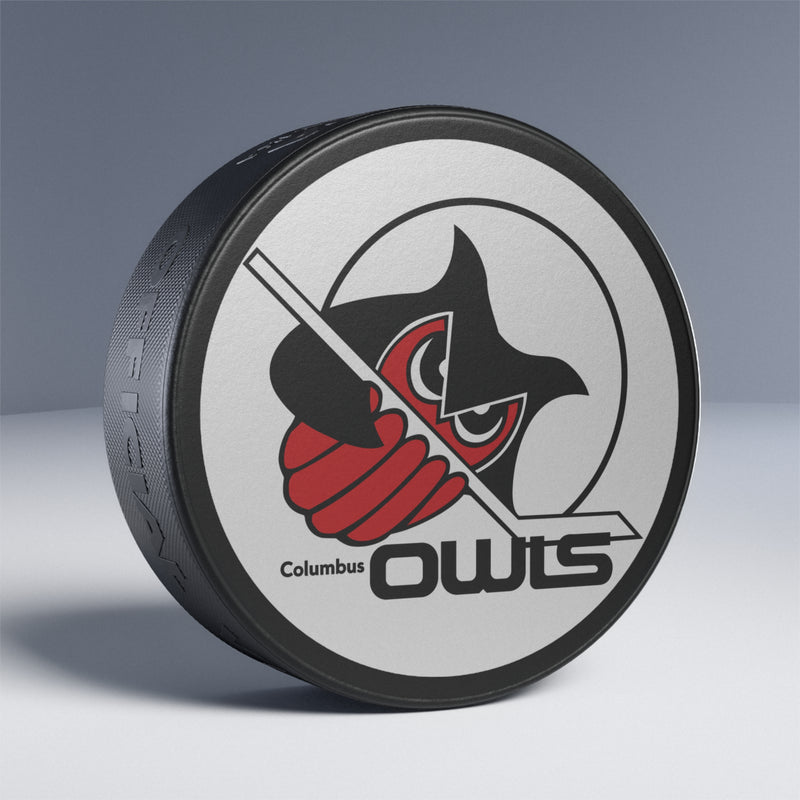 Load image into Gallery viewer, Columbus Owls Ohio International League '73-'77 Hockey Puck