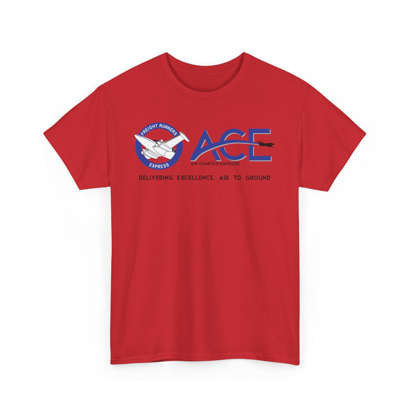 Load image into Gallery viewer, ACE Air Charter Express Delivering Excellence Freight Runners Logo T-shirt