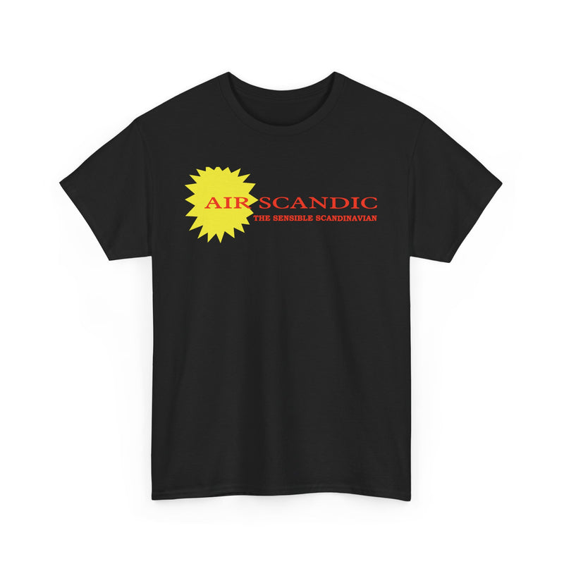Load image into Gallery viewer, Air Scandic The Sensible Scandinavian Vintage Airline Logo Aviation T-shirt