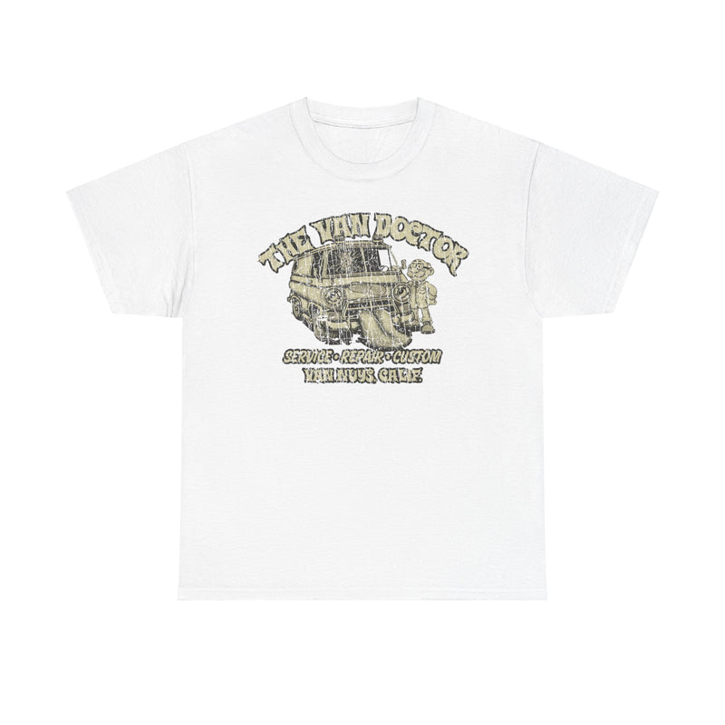 Load image into Gallery viewer, The Van Doctor 1971 Van Nuys California Service Auto Body Car Shop T-shirt
