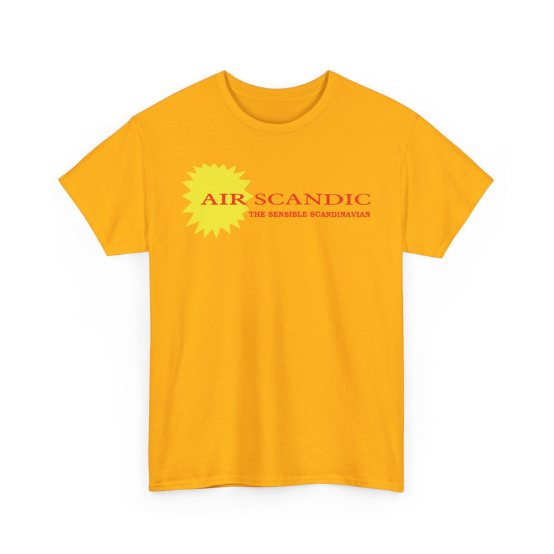 Load image into Gallery viewer, Air Scandic The Sensible Scandinavian Vintage Airline Logo Aviation T-shirt