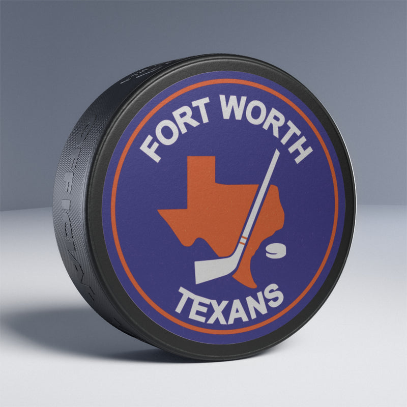 Load image into Gallery viewer, Fort Worth Texans 1981 Texas Nostalgic Logo Hockey Puck