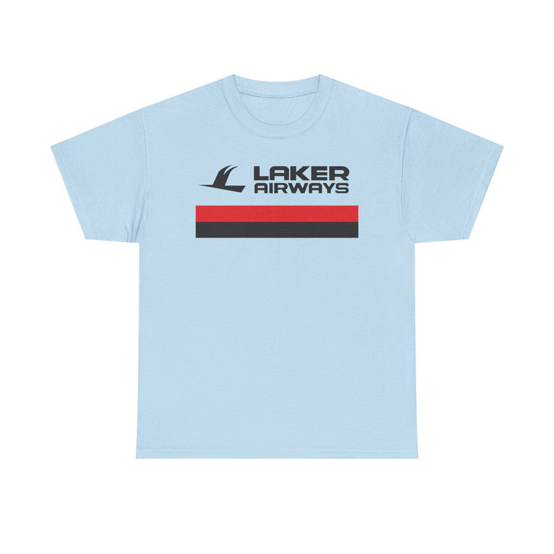 Load image into Gallery viewer, Laker Airways Vintage UK Airline Red Stripe Aviation Memorabilia T-shirt
