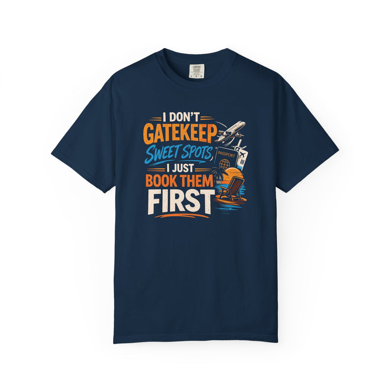 Load image into Gallery viewer, Gatekeep Travel Sweet Spots Credit Card Points Miles T-shirt