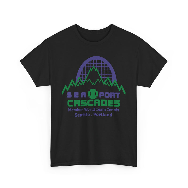 Load image into Gallery viewer, Sea-Port Cascades Washington Oregon World Team Tennis 1977 T-shirt