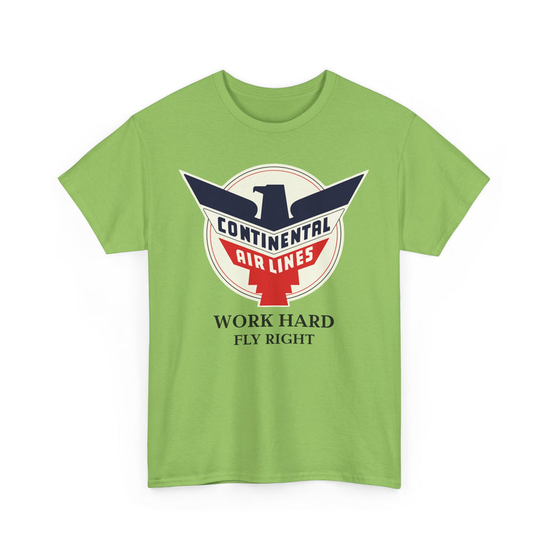 Load image into Gallery viewer, Continental Airlines Red White Blue Eagle Work Hard Fly Right T-shirt