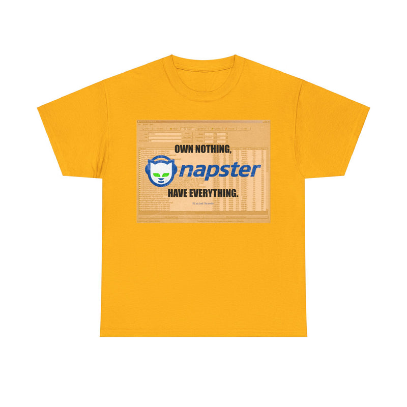 Load image into Gallery viewer, Napster Own Nothing Have Everything Nostalgic Logo T-shirt