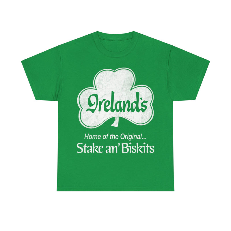 Load image into Gallery viewer, Irelands Home of the Original Stake an Biskits Restaurant T-shirt