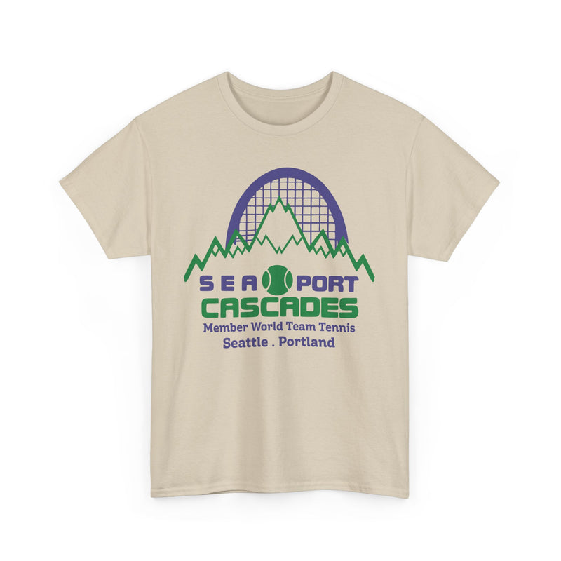Load image into Gallery viewer, Sea-Port Cascades Washington Oregon World Team Tennis 1977 T-shirt