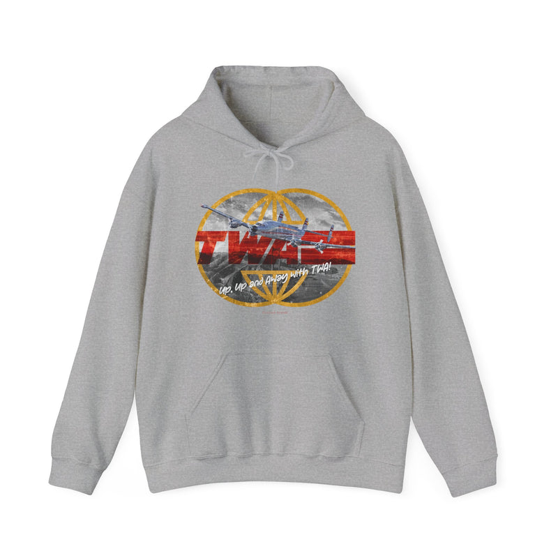 Load image into Gallery viewer, TWA Transworld Airline Up Up and Away Nostalgic Logo Pullover Hoody