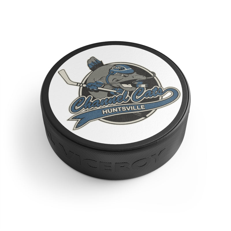 Load image into Gallery viewer, Huntsville Channel Cats Nostalgic Logo Hockey Puck