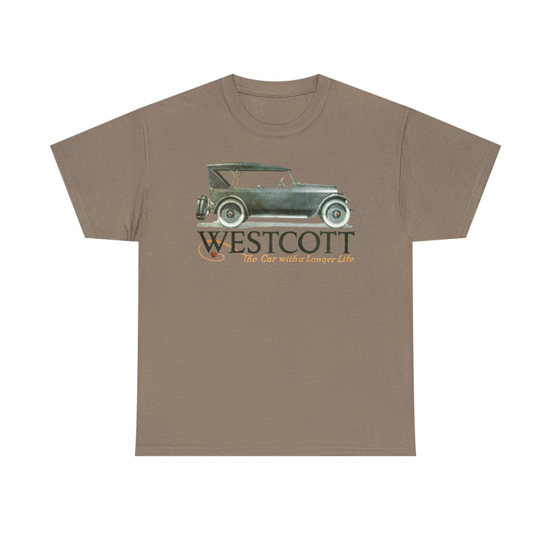 Load image into Gallery viewer, Westcott The Car With A Longer Life Vintage American Auto Logo T-shirt