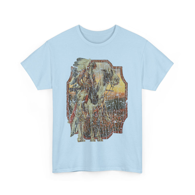 Load image into Gallery viewer, Native Sunset 1973 Native American Indian Horseback T-shirt