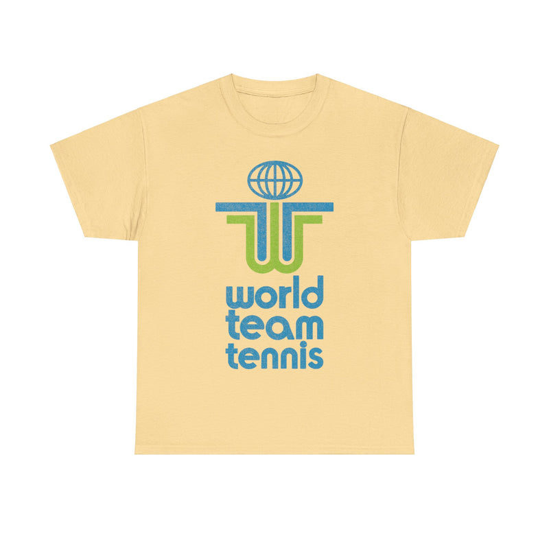 Load image into Gallery viewer, World Team Tennis Blue Green Logo Retro Nostalgic T-shirt