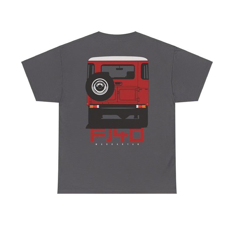 Load image into Gallery viewer, Toyota Land Cruiser FJ40 Red Car Double-sided T-shirt