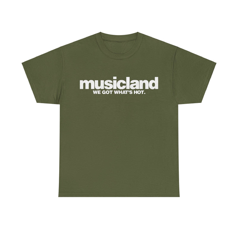 Load image into Gallery viewer, Musicland Record Retail Store We Got What's Hot Nostalgic T-shirt