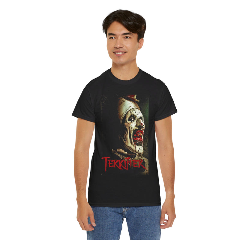 Load image into Gallery viewer, Terrifier Art the Clown Mask Horror Movie T-shirt