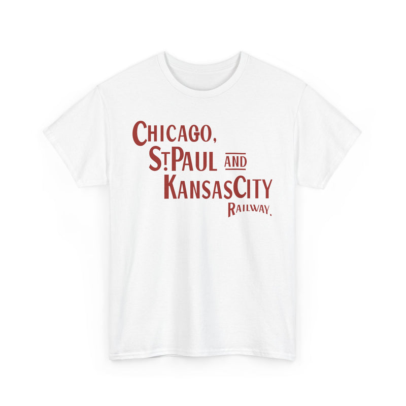 Load image into Gallery viewer, Chicago St Paul Kansas City Railway Railroad Logo Vintage T-Shirt