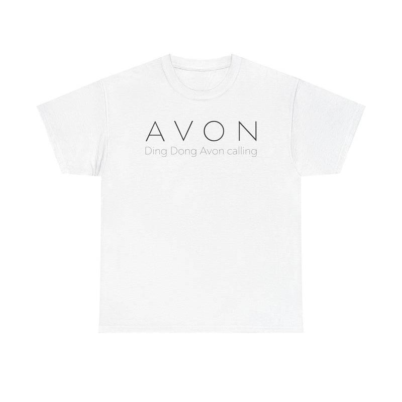 Load image into Gallery viewer, Avon T-Shirt Defunct Cosmetics Company Ding Dong Avon Calling Beauty Tee