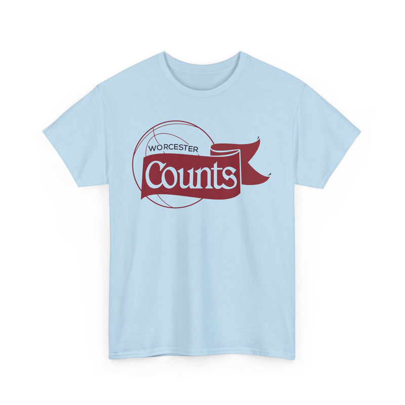 Load image into Gallery viewer, Worcester Counts Basketball 1989 Massachusetts T-shirt