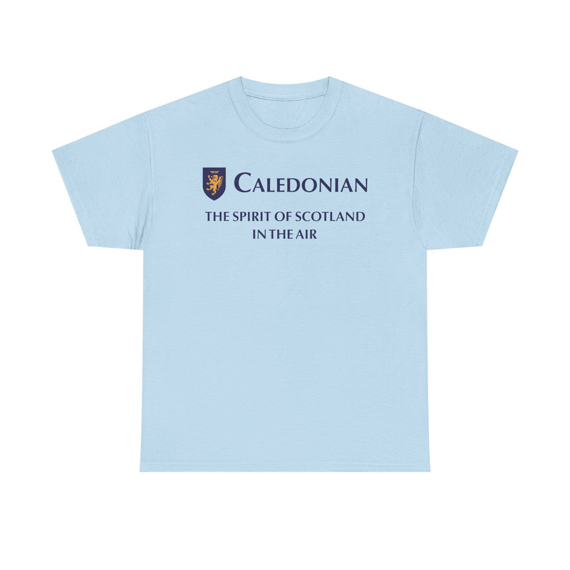 Load image into Gallery viewer, Caledonian The Spirit of Scotland in the Air Vintage Airline Logo T-shirt
