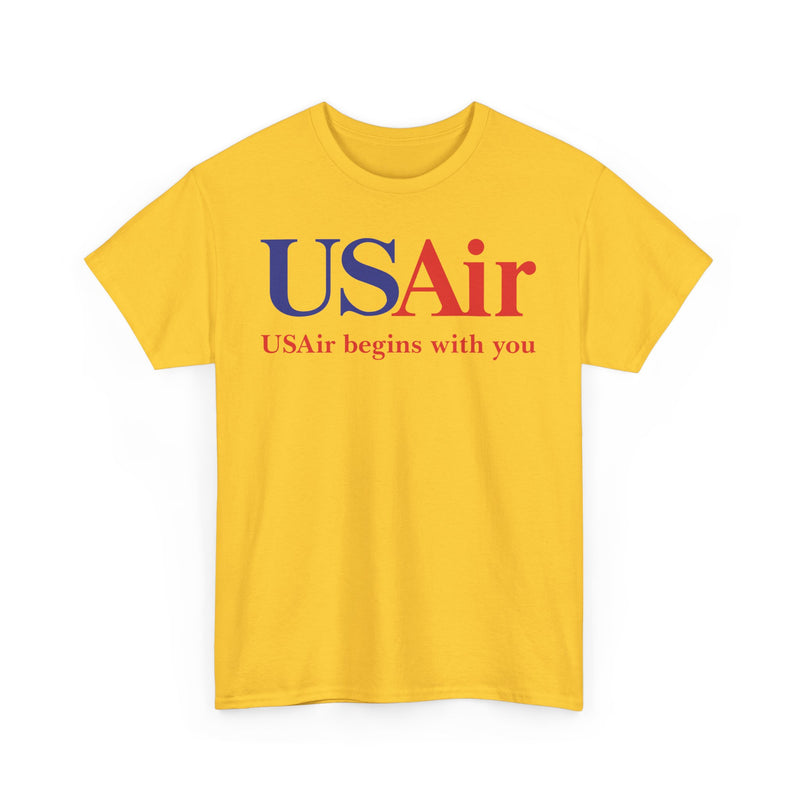 Load image into Gallery viewer, USAir Begins With You Classic American Airline Logo T-shirt