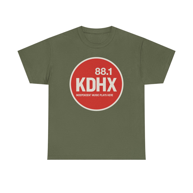 Load image into Gallery viewer, KDHX 88.1 FM T-Shirt - Radio Broadcasting Industry Station Logo Tee