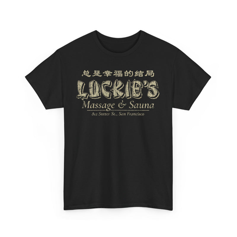 Load image into Gallery viewer, Luckies Massage Sauna San Francisco California T-shirt