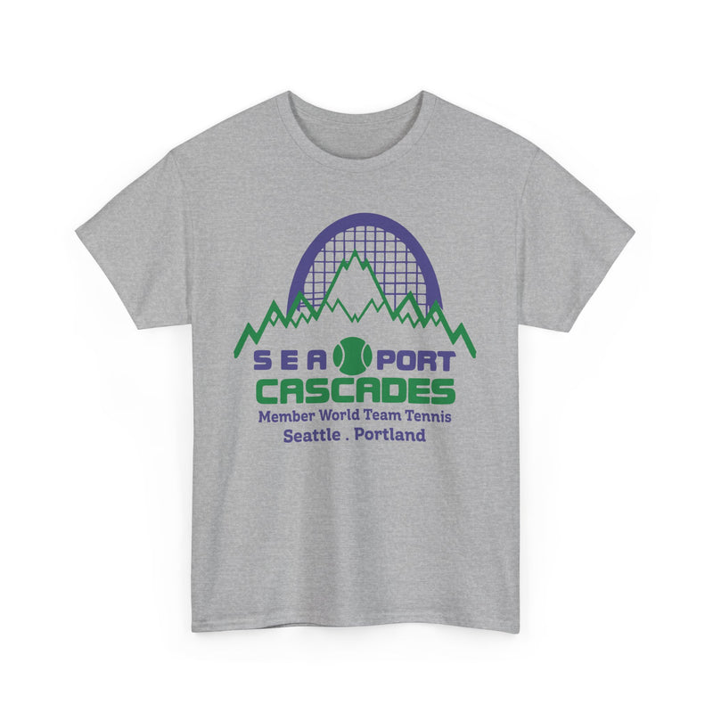 Load image into Gallery viewer, Sea-Port Cascades Washington Oregon World Team Tennis 1977 T-shirt