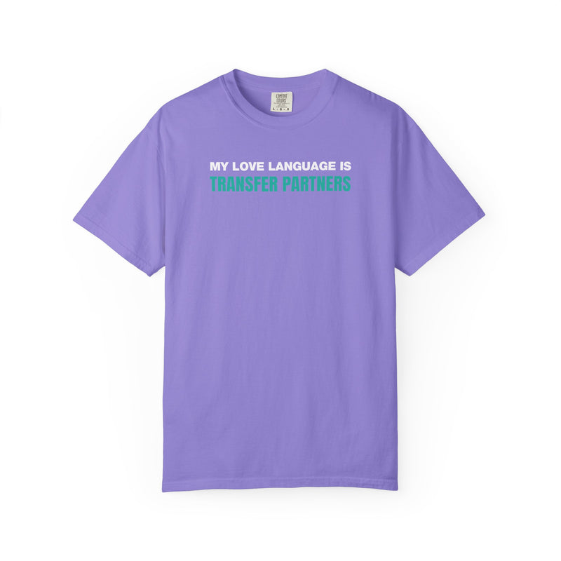 Load image into Gallery viewer, Love Language Transfer Partners Credit Card Points Miles Teal T-shirt
