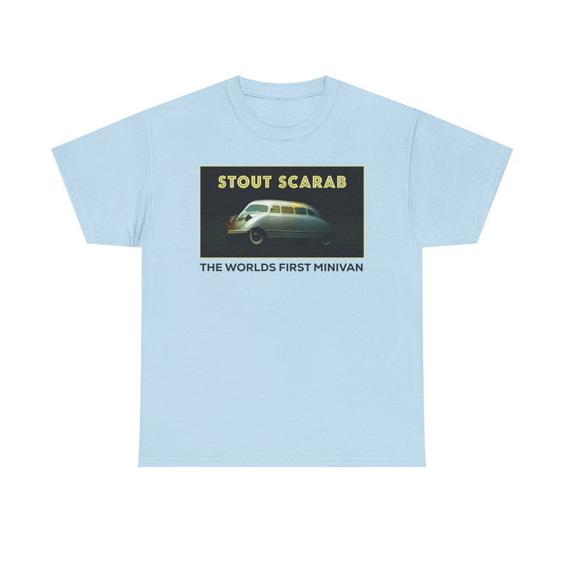 Load image into Gallery viewer, Stout Scarab The Worlds First Minivan Classic Automotive Logo T-shirt