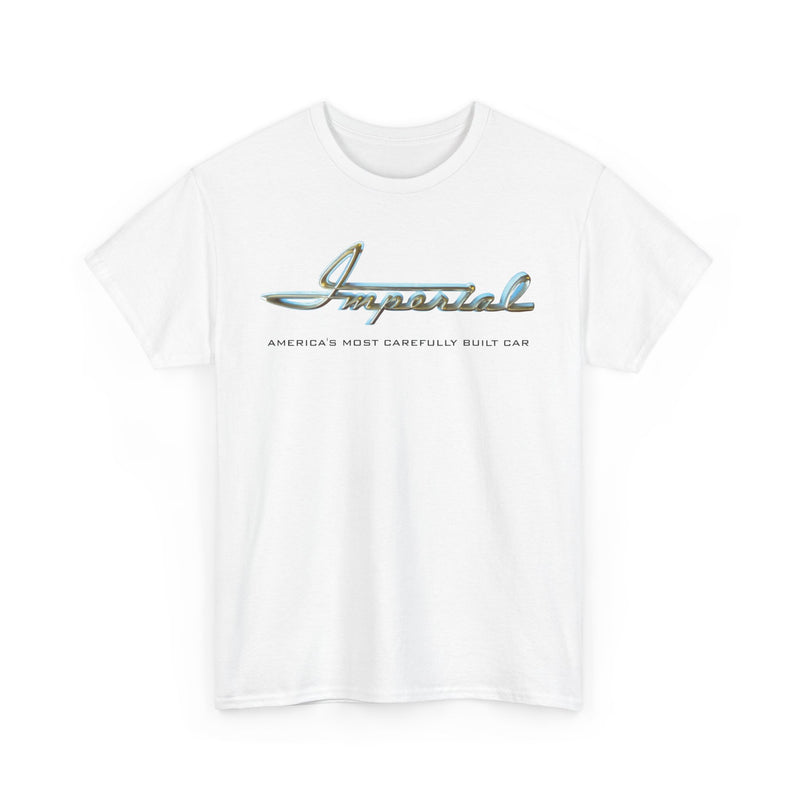 Load image into Gallery viewer, Imperial America's Most Carefully Built Car Chrome Script T-shirt
