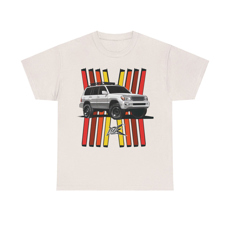 Load image into Gallery viewer, Toyota Land Cruiser LC100 Retro TRD Racing Banner Car T-shirt