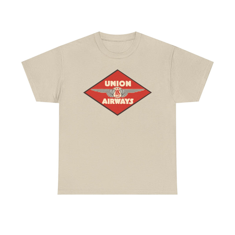 Load image into Gallery viewer, Union Airways NZ Red Diamond Winged Logo New Zealand Aviation T-shirt