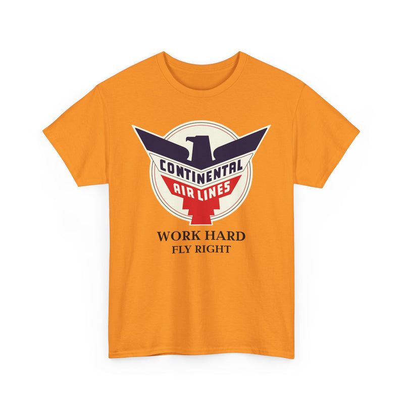 Load image into Gallery viewer, Continental Airlines Red White Blue Eagle Work Hard Fly Right T-shirt