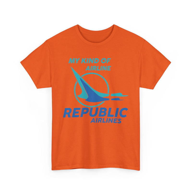 Load image into Gallery viewer, Republic Airlines Turquoise Bird My Kind of Airline Aviation T-Shirt
