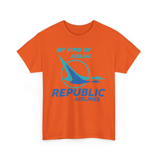 Republic Airlines Turquoise Bird My Kind of Airline Aviation T-Shirt