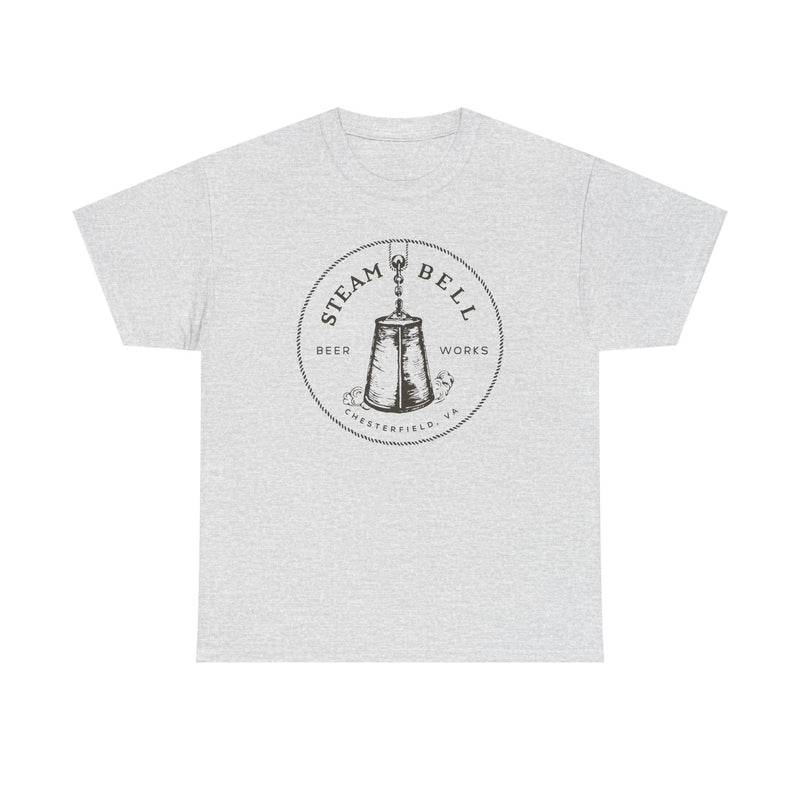 Load image into Gallery viewer, Steam Bell Beer Works T-Shirt Defunct Brewery Bankrupt Company Logo Tee